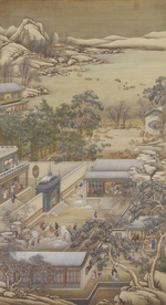 雍正十二月行乐图腊梅赏雪