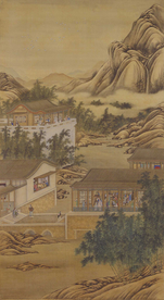 雍正十二月行乐图十月画像