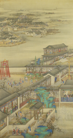 雍正十二月行乐图一月观灯