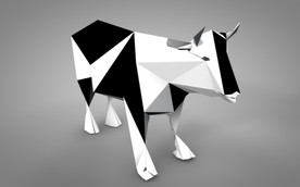 C4D 模型 奶牛