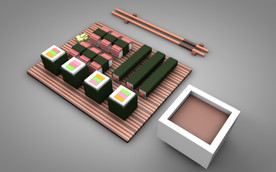 C4D 模型 寿司