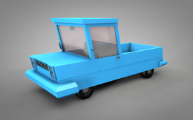 C4D 模型 卡通小汽车