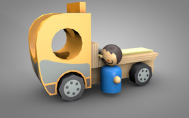 C4D 模型 小汽车货车