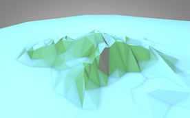 C4D 模型冰山