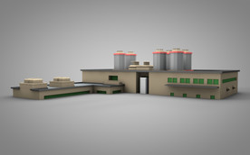 C4D 模型厂房