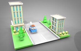 C4D 模型 大楼学校企业社区