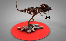 C4D 模型 恐龙化石骨头