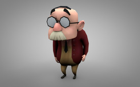 C4D 模型 老头儿老人