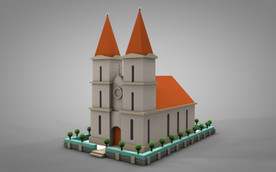 C4D 模型城堡