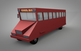 C4D 模型大巴巴士