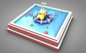 C4D 模型游泳池