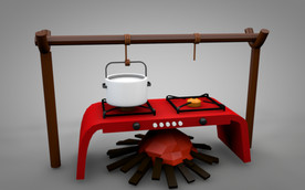 C4D 模型烧烤架子