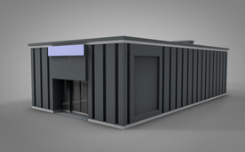 C4D 模型集装箱工厂