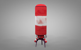 C4D 模型火箭水塔