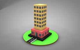 C4D 模型大楼