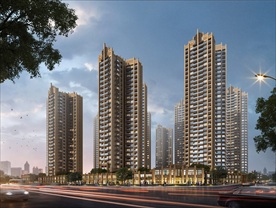 小区住宅夜景效果图