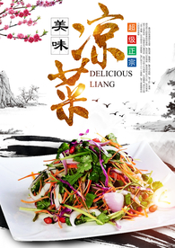 凉菜美食食材活动海报素材