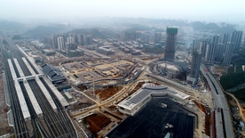 航拍遵义高铁新城