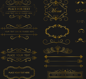 金色花纹边框
