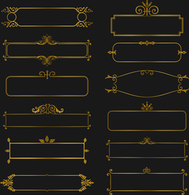 金色花纹边框
