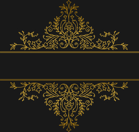 金色花纹边框