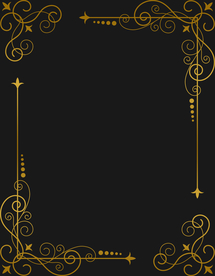 金色花纹边框
