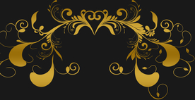 金色花纹边框