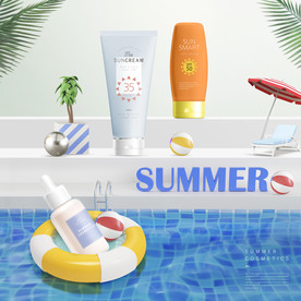 高端简约化妆品合成图片