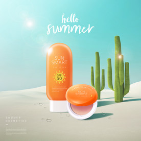 高端简约化妆品合成图片