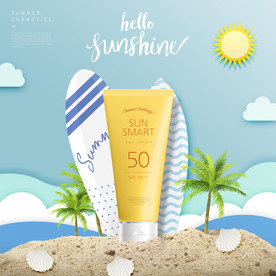 高端简约化妆品合成图片