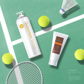 高端简约化妆品合成图片