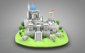 C4D 模型城堡宫殿