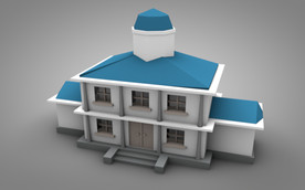 C4D 模型大楼建筑房子别墅