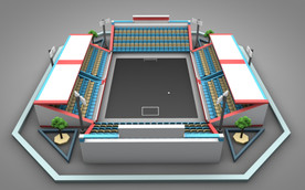 C4D 模型运动场
