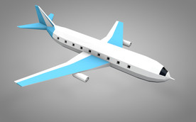 C4D 模型飞机客机