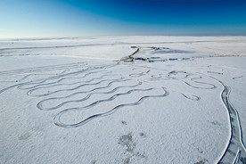 冰雪 赛道 湖面 冰面