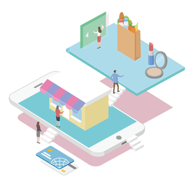 立体手机购物场景