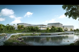 河道建筑景观效果图