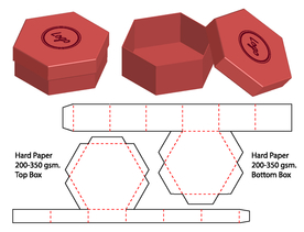 高档礼品包装盒展开图