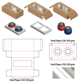 开天窗纸盒包装展开图