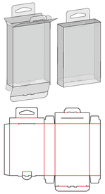 塑料PET、PP包装盒展开图