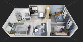 家装户型俯视图