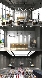 创意鞋店3d模型