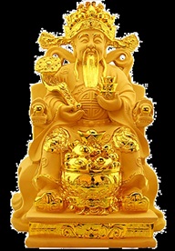 财神雕像PNG免扣素材