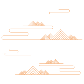 中国风金色祥云山PNG免扣