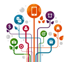 创意智慧树科技树PNG素材