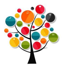 创意智慧树科技树PNG素材