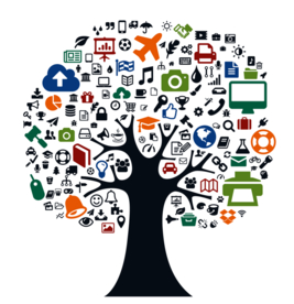 创意智慧树科技树PNG素材