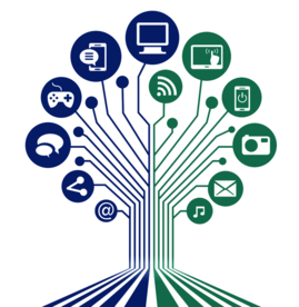 创意智慧树科技树PNG素材