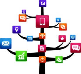 创意智慧树科技树PNG素材